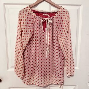 Tulle | Top | Polka Dot Top in Rust & Peach